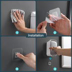 Porte-Brosse à Dents Mural avec Distributeur Automatique de Dentifrice